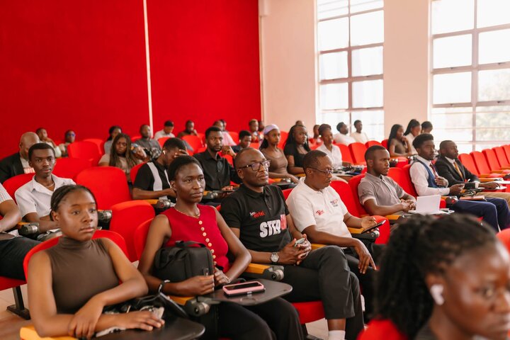 Some students following the proceedings during the launch