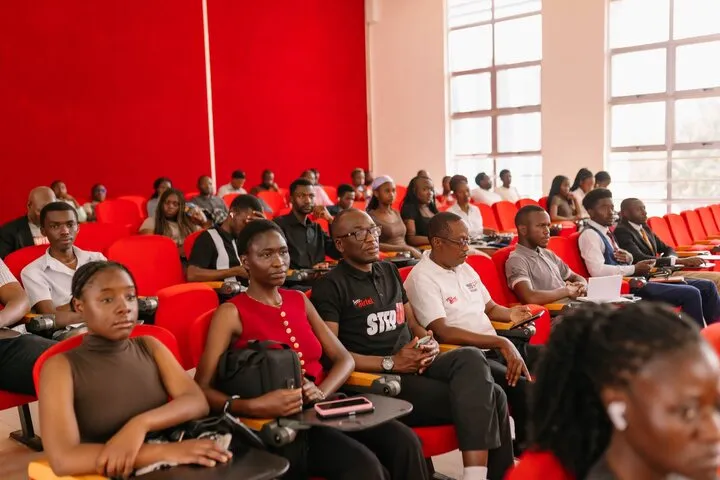 Some students following the proceedings during the launch